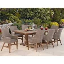 Ivena 9 Piece Teak Dining Set Backyard Furniture Outdoor Dining Set Teak Patio Furniture