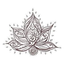 Lotus Flower White Background Stock Vector Illustration And Royalty Free Lotus Flower White Background Cl Henna Flower Designs Lotus Mandala Tattoo Lotus Henna