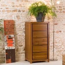 Chiffonnier Moderne Teck Miel Bisho Chiffonnier Chiffonnier Bois Teck