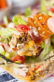 Seven Layer Bacon Cheeseburger Dip Recipe Cupcakes Kale Chips Recipe Cheeseburger Dip Bacon Cheeseburger Dip Cheesy Appetizer