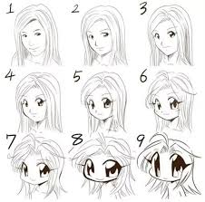 Anime Face Girl Step By Step Tutorial Black And White Sketch Anime Eyes Anime Character Drawing Character Design Animation