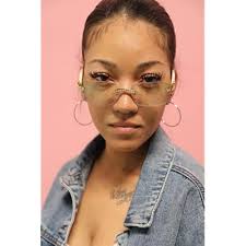 Retro Vintage Rimless Clear Lens Sunglasses with Maldives