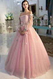 A Line Princess Blush Pink Fairy Tale Prom Dresses Floor Length Dresses Asd26845 Fairy Prom Dress Long Sleeve Ball Gowns Fairytale Dress Prom