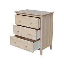 Find the best deals on unfinished nightstands from around the web. International Concepts Unfinished 3 Drawer Chest Bd 8003