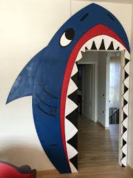 Shark Door Decoration Diy Plastic Layers Halloween Classroom Decorations Halloween Classroom Shark Bedroom