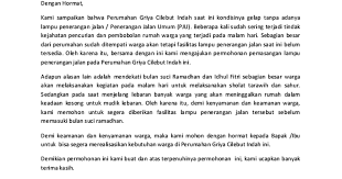Contoh surat permohonan lampu penerang jalan (lpju). Surat Permohonan Jalan Guru Paud