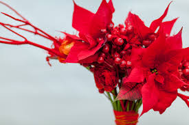 Lifelike christmas trees, indoor & outdoor foliage Five Winter Wedding Bouquets Starring Refreshing Poinsettia