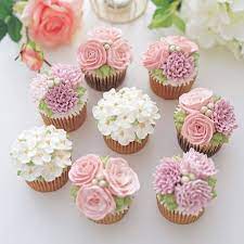The Prettiest Floral Cupcakes By Blanc B Cake Buttercream Piping Buttercream Girl Shower Cake Baby Shower Cupcakes For Girls Girl Shower Cupcakes
