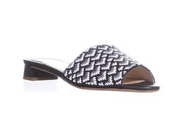 Nib jerome c rousseau kafka pumps heels womens 38 7 calf hair giraffe leopard. Jerome C Rousseau Delair Beaded Slide Sandals Black White 7 5 Us 37 5 Eu Newegg Com
