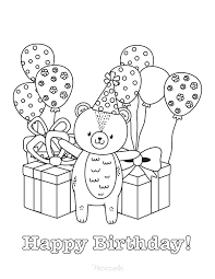 Print and cut out your card and color it any way you choose. 55 Best Happy Birthday Coloring Pages Free Printable Pdfs