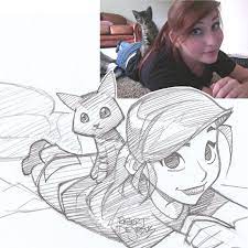 What to draw when bored? This Artist Turns Strangers Into Anime Characters Bored Panda