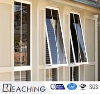 White Color Aluminum Awning Window with Louvered Window Inside