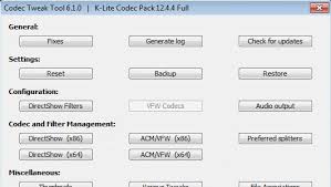 Old versions also with xp. K Lite Codec Pack Full Download