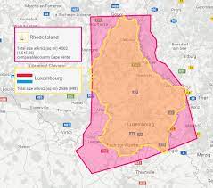 It is one of the smallest nations in the world with an area of 2,586 square kilometers (998 square miles), which makes it slightly smaller than rhode island. Luxembourg Is Smaller Than You May Think Mapporn