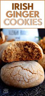 Place 3 balls on prepared baking sheet, spacing evenly apart. Irish Ginger Cookies Ginger Cookie Recipes Ginger Snap Cookies Ginger Cookies