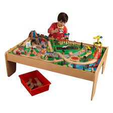 Kidkraft waterfall mountain train table set learning while playing is fun with kidkraft's new wooden train table with three bins and 120 piece mountain train set. Kidkraft Waterfall Mountain Train Set And Table Buy Online In Antigua And Barbuda At Antigua Desertcart Com Productid 1479865