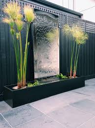 Wall backyard water feature ideas. Custom Made Mirror Wall Water Feature And Stainless Steel Pond Powdercoated To Match Colour Of Fountains Backyard Water Feature Wall Backyard Water Feature