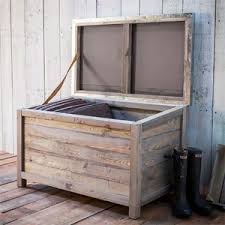 Coffre De Jardin En Bois Naturel Couvercle En Zinc Aldsworth Decoclico Coffre De Jardin Jardins En Bois Coffre En Bois