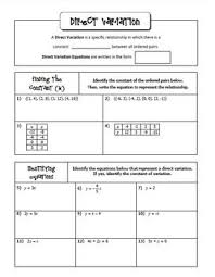 Direct And Inverse Variation Algebra 1 Curriculum Mini Unit This Bundle Contains Notes Homework Teaching Algebra Direct Variation Math Interactive Notebook