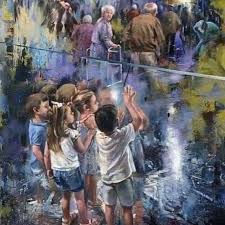 What's the spanish word for grandparents? This Painting Was Done In Honour Of All The Deceased Grandparents Due To Covid 19 Who Could Not Say Good Bye To Their Grandchildren Painted By Spanish Artist Juan Lucena 9gag