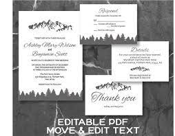 Mountain Wedding Invitation Set Destination Wedding Invite Template Ou Mountain Wedding Invitations Outdoor Wedding Invitations Destination Wedding Invitations