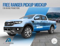 Download Free Ranger Pickup Mockup Psd Azzurro Design
