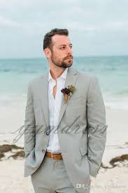 Gray Groom Tuxedos 2019 Harringbone Notched Lapel Groomsmen Suit Beach Wedding Suits For Mentwo Beach Groom Groomsmen Attire Beach Wedding Beach Wedding Groom
