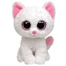 Ty Beanie Boos Cashmere The White Cat Solid Eye Color Regular Size 6 Inch Walmart Com