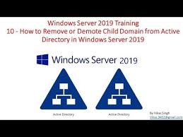 Windows Server 2019 Training 10 How To Remove Or Demote Child Domain From Active Directory Youtube