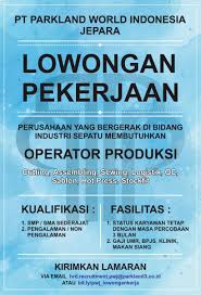 (spn news) jepara, psp spn pt parkland world indonesia 3 jepara (pt pwj) mengadakan gathering anggota i pada 7 april 2019, bertempat di taman sardi kudus. Disnaker Wonogiri A Twitter Lowongan Pt Parkland World Indonesia Wonogirikerja Wonogiri Lowongankerja