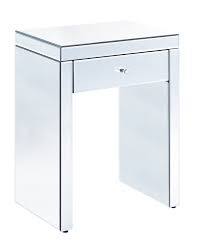 | 1960s mid century brass and glass nightstand with mirror back. Clear Mirrored 1 Drawer Bedside Cash And Carry Beds
