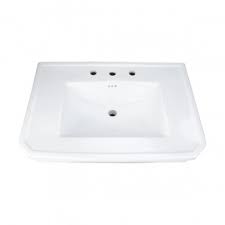 bathroom pedestal sink basin white