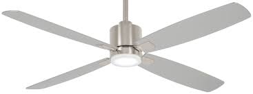 The contemporary minka aire ceiling fans are a different mixture of function, form as well as design. Minkaaire 04645 Brushed Nickel Westford 54 4 Blade Led Ceiling Fan With Remote Included Lightingdirect Com