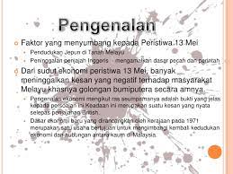 The riot occurred in the aftermath of the 1969 malaysian general election when opposition parties made gains at the expense of the ruling. 13 Mei 1969