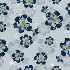 Spring floral seamless pattern on navy background stock. Vintage Navy Flower Pattern 1060179 Vector Art At Vecteezy
