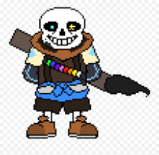 Do you wanna have a bad time? Ink Sans Sprite Gif Clipart Undertale Ink Sans Pixel Art Png Free Transparent Png Images Pngaaa Com