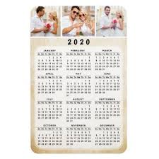 2020 Personalized Photo Magnetic Fridge Calendar Magnet Zazzle Com Magnetic Calendar Photo Magnets Custom Calendar