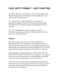 case notes template case note format dap charting