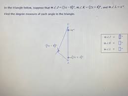 The angles in a triangle in a plane add to 180 degrees. Answered In The Triangle Below Suppose That M Bartleby