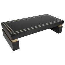 French Low Black Lacquer Rectangular Coffee Table Coffee Table Rectangular Coffee Table Black Coffee Tables