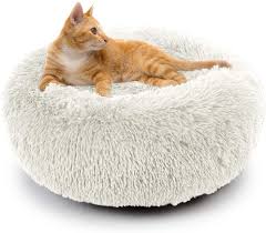 Cats love to sleep and cuddle in this wonderfully silky bed. Amazon Com Sugar Pet Shop Marshmallow Cat Bed For Indoor Cats Calming Cat Bed For Small And Large Cats Perfect Kitten Bed Fluffy Cat Bed Round Washable Kitty Bed