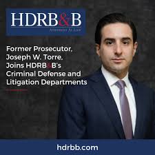 We are thrilled to announce that Joseph W. Torre has joined Hartmann  Doherty Rosa Berman & Bulbulia as a Partner in our Criminal Defense and  Litigation Departments. As a former prosecutor with