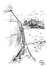 Dessin Port De Genes Croquis Bord De Mer Porto Antico Etsy Croquis Genes Dessin
