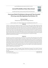 Mar 09, 2021 · jawaban paket ips kelas 8 hal 231. Pdf Penerapan Model Pembelajaran Kooperatif Tipe Snowball Throwing Untuk Meningkatkan Hasil Belajar Ips