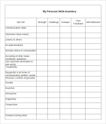 Skills Inventory Template 6 Free Word Excel Pdf