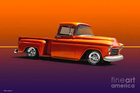 Image result for Orange 1956 Truck