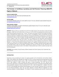 Malaysia is broken in two parts; Pdf The Evolution Of The Anti Money Laundering And Anti Terrorism Financing Aml Atf Regime In Malaysia