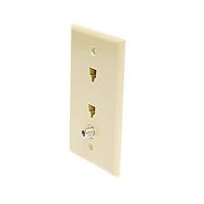 13 dual converter telephone outlet adapters plugs jack. White Telephone Phone Line Wall Plate Dual Jack Rj 11 Rj11 6p4c Plug In Modular Cords Cables Adapters Consumer Electronics Worldenergy Ae