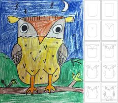 How To Draw An Owl Art Projects For Kids Owls Drawing Kids Art Projects Art Lessons