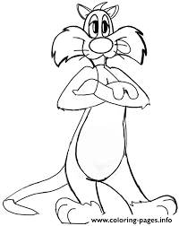 Looney tunes coloring pages 58. Looney Tunes Sylvester Sddce Coloring Pages Printable